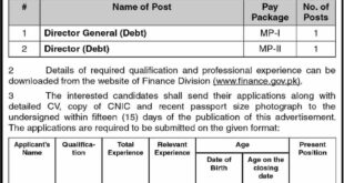 Government of Pakistan Finance Division Vacancies In Islamabad